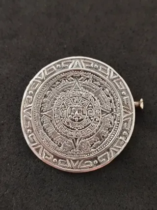 Broche Plata Calendario Azteca