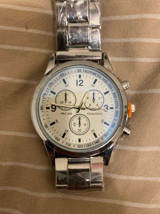 Reloj Elegante Plata y Blanco