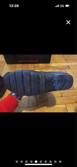 Botas de agua caña alta Hunter moradas