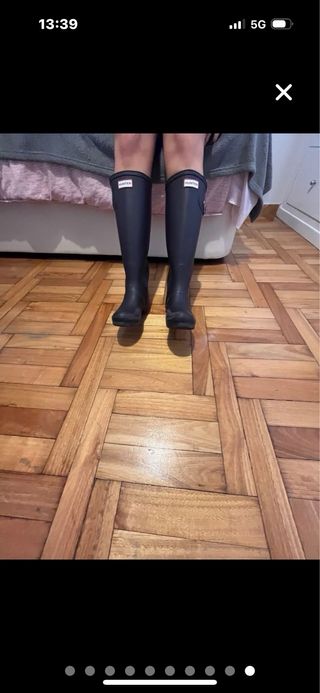 Botas de agua caña alta Hunter moradas