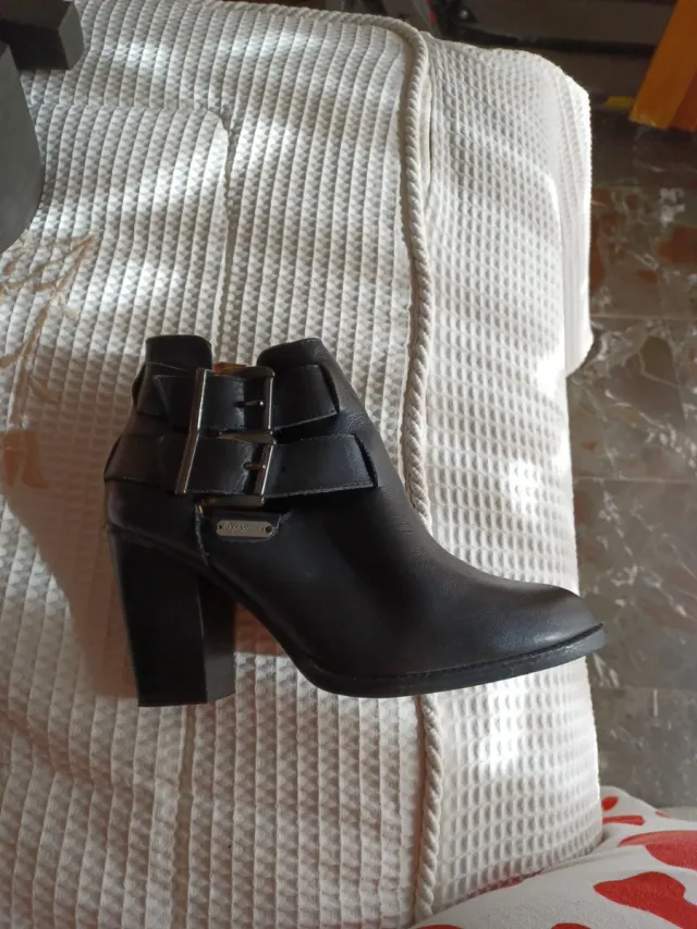 Botines Pepe Jeans Mujer Negros, de piel