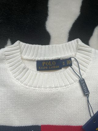 Jersey Polo Ralph Lauren Bandera USA Blanco