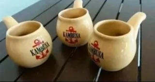 Set 3 Tazze Ceramica Beige