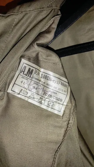 Giacca Militare Vintage Esercito Italiano 1987