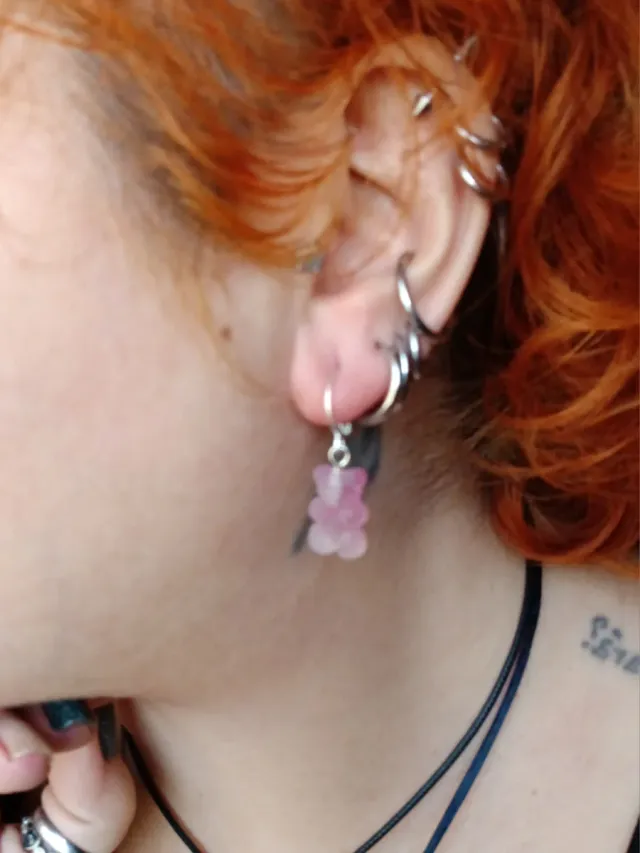 Pendientes Osito Gomita Arcoíris (Elige).