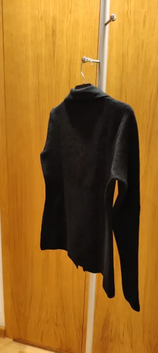 Chaqueta americana punto mujer negra