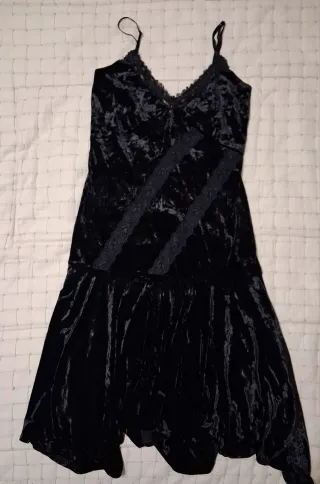 Vestido fiesta terciopelo negro