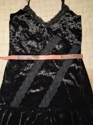 Vestido fiesta terciopelo negro