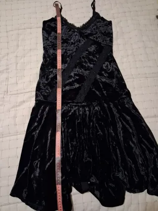 Vestido fiesta terciopelo negro