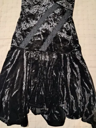 Vestido fiesta terciopelo negro