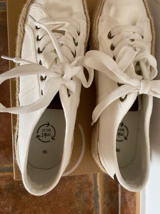 Zapatos esparto Merkal beige/blanco