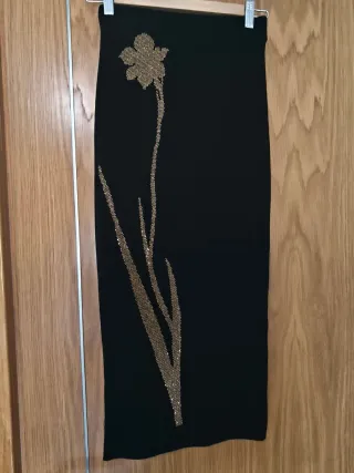 Falda Zara tubo punto elástica S