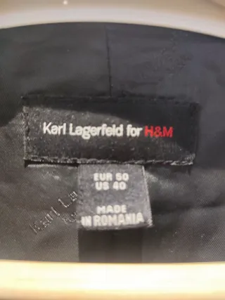 Abrigo Karl Lagerfeld x H&M Negro Talla M
