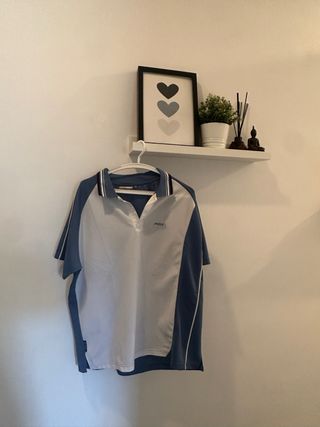 Camiseta Polo ROX Azul y Blanca