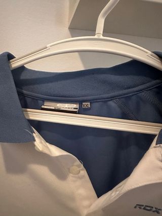 Camiseta Polo ROX Azul y Blanca