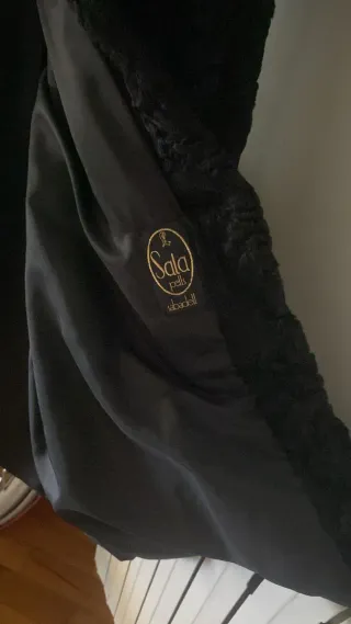 Abrigo de señora astracan negro