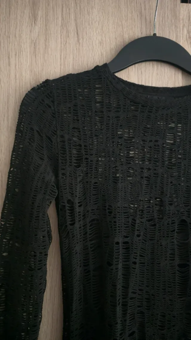 Vestido invierno negro manga larga