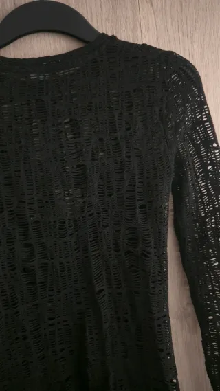 Vestido invierno negro manga larga