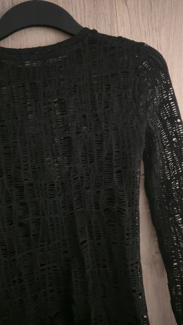 Vestido invierno negro manga larga