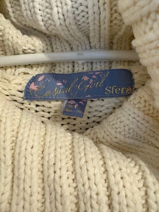 Vestido de punto sin mangas beige