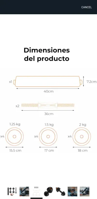 Kit Mancuernas + Barras + Kettlebell