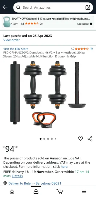 Kit Mancuernas + Barras + Kettlebell