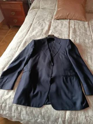 Traje Lana Fría Italiano Negro