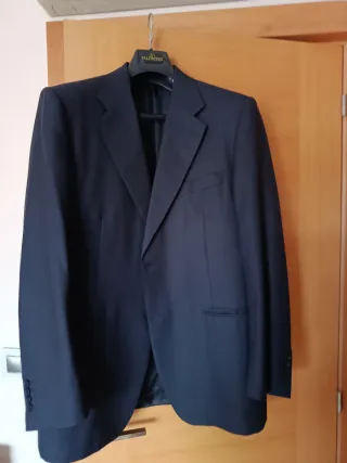 Traje Lana Fría Italiano Negro