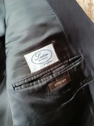 Traje Lana Fría Italiano Negro