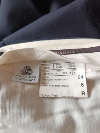 Traje Lana Fría Italiano Negro