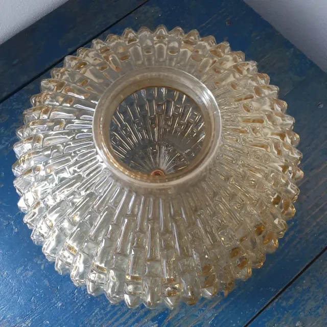 Paralume in vetro anni '60 ambra