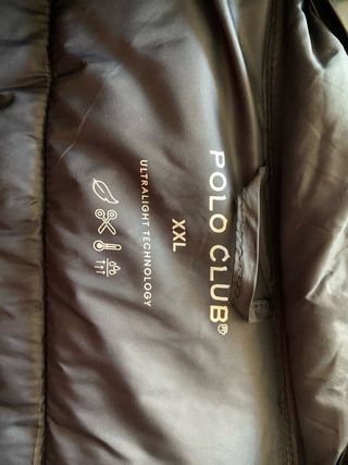 Abrigo Plumas Polo Club Negro Talla XXL