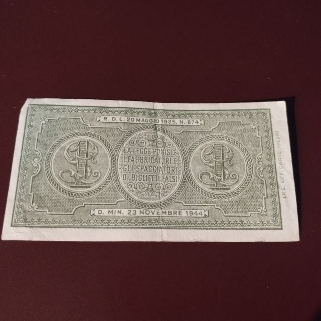 Biglietto di Stato 1 Lira 1944