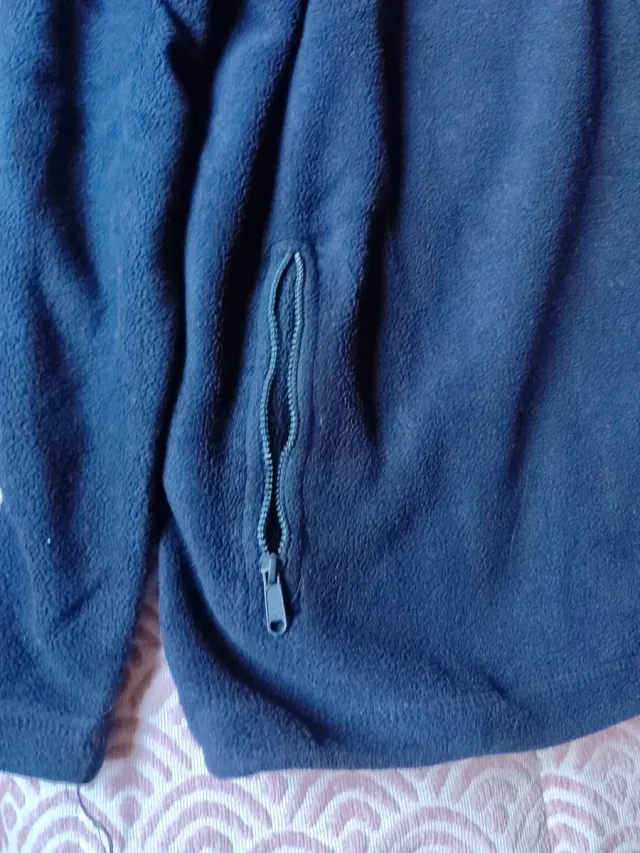 Jersey polar azul con cremallera