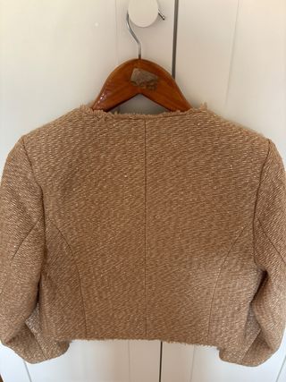 Chaqueta beige tweed