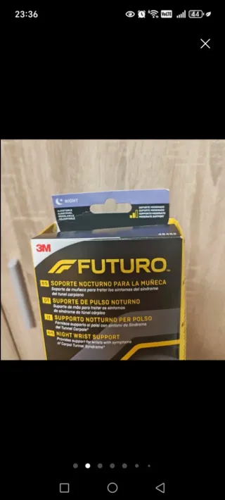 Soporte ferula muñeca nocturno para túnel carpiano