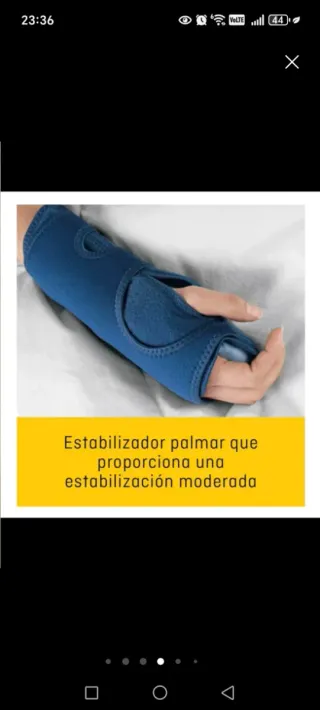 Soporte ferula muñeca nocturno para túnel carpiano