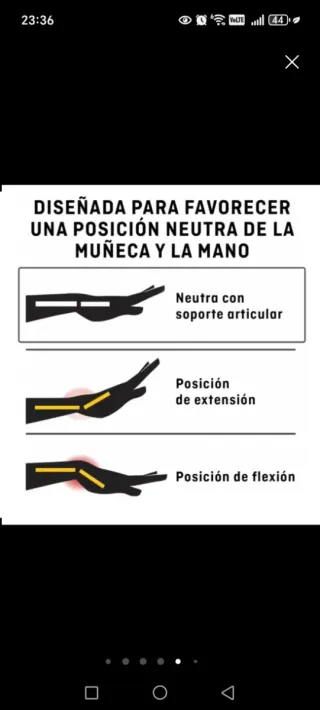 Soporte ferula muñeca nocturno para túnel carpiano