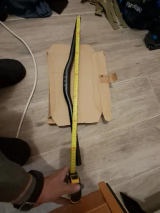 Manillar Bici doble altura 60cm Negro