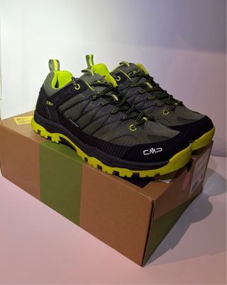 Zapatillas CMP trekking verde y amarillo