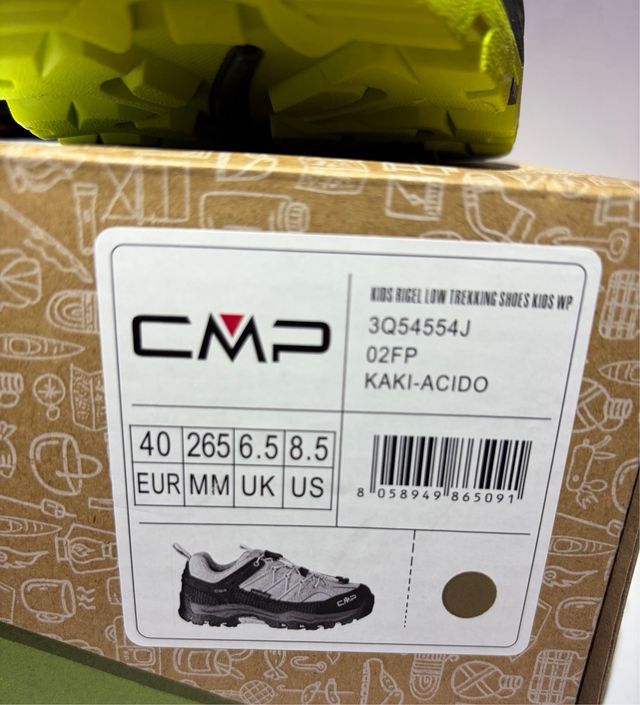 Scarpe CMP trekking verde e giallo