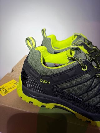 Zapatillas CMP trekking verde y amarillo