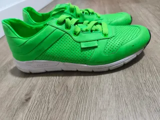 Deportivas Gucci piel Hombre verde neon