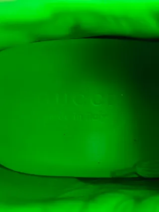 Deportivas Gucci piel Hombre verde neon
