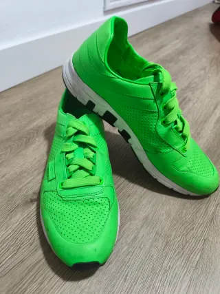 Deportivas Gucci piel Hombre verde neon