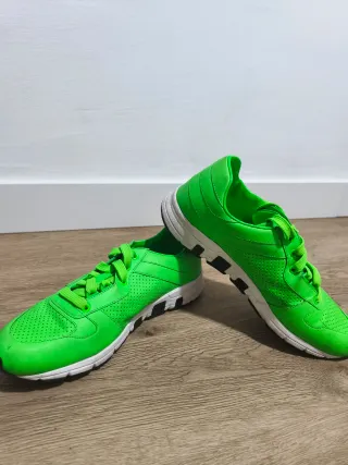 Deportivas Gucci piel Hombre verde neon