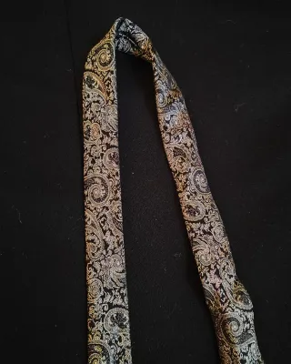 Cravatta argento vintage seta