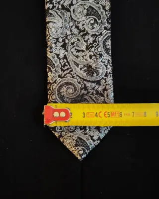 Cravatta argento vintage seta