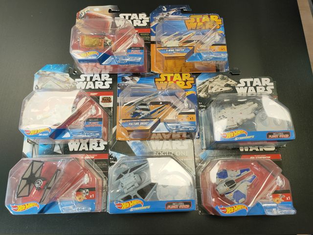 Lote 7 Naves Star Wars Hot Wheels