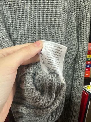 Maglione collo alto effetto maglia